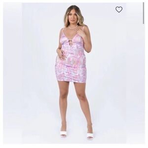 PRINCESS POLLY Pink Retro Dress